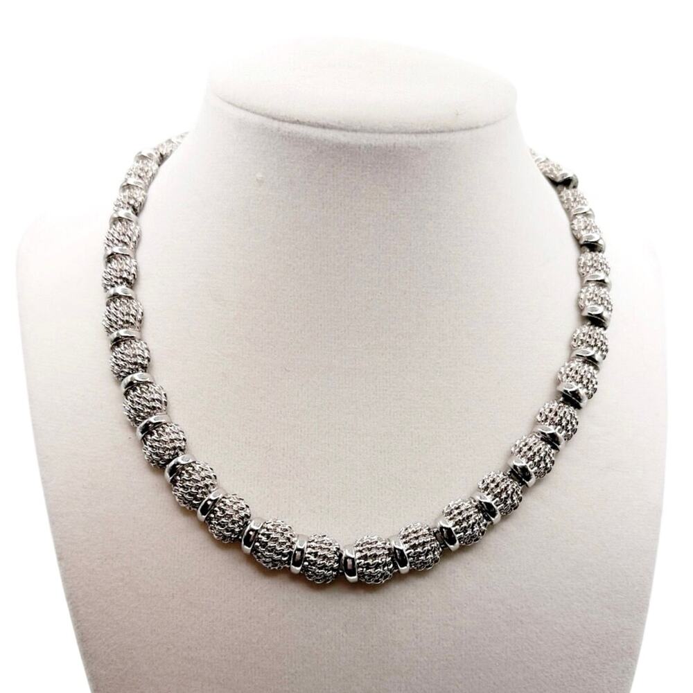 Monet Vintage Silver Tone Necklace 18”